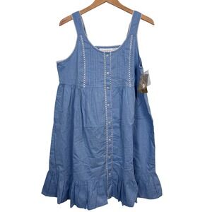 NWT Gilligan OMalley L Babydoll Sleep Dress Nightgown Cotton Cottagecore Grandma